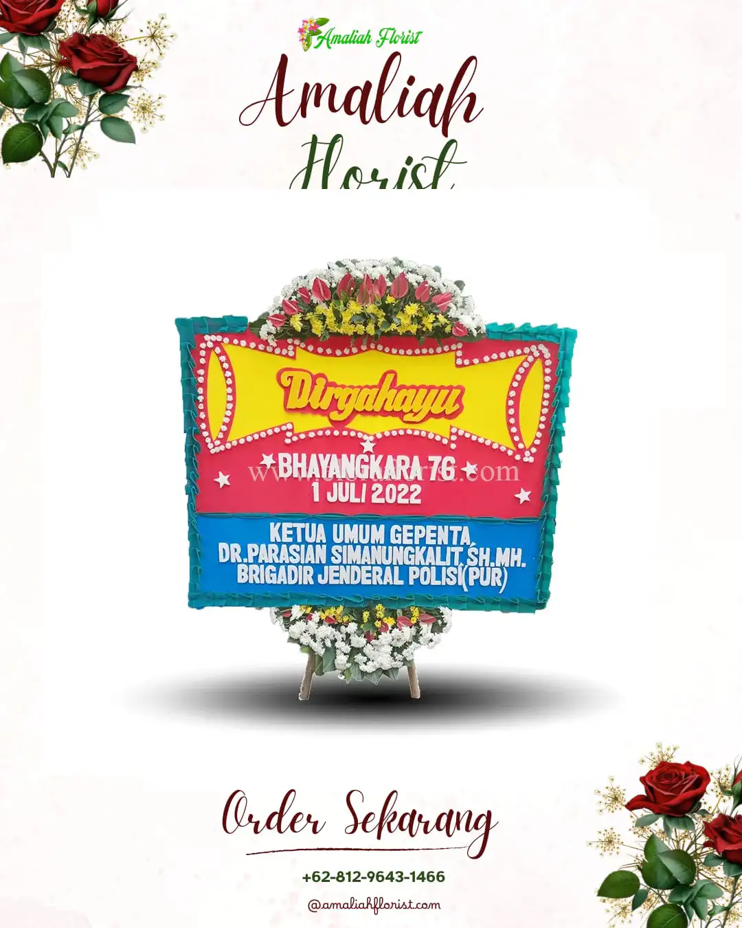 Papan Bunga HUT Ulang Tahun Teluk Pucung